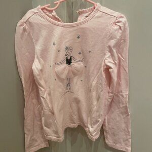 Janie and Jack Girls Long Sleeve Ballet Tee